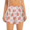 thumbnail image 1 of Disketp Strawberry And Flowers Print Women's Shorts Workout Shorts for Athletic Gym Running Shorts with Phone Pockets X-Large, 1 of 8