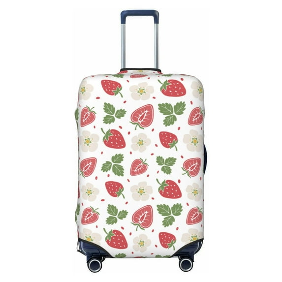Disketp Strawberry Elastic Travel Luggage Cover Travel Suitcase Protective Cover For Trunk Case Apply To 18''-32'' Suitcase Cover-Medium