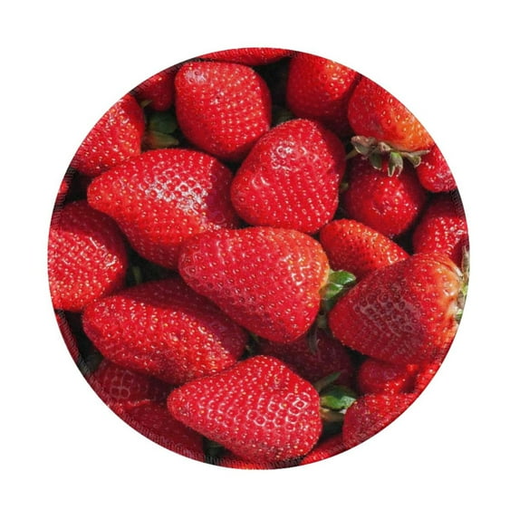 Disketp Strawberry Red Small Mouse Pad 7.9x7.9 Inches,Washable Round Mousepad For Office Laptop Computer,Non-Slip Rubber Base Mouse Pads For Wireless Mouse