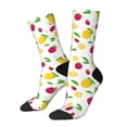 thumbnail image 1 of Disketp Strawberry and Lemon Unisex Crew Socks Lightweight Breathable Ventilation Ankle Socks, Mid-calf socks for Daily, 1 of 6