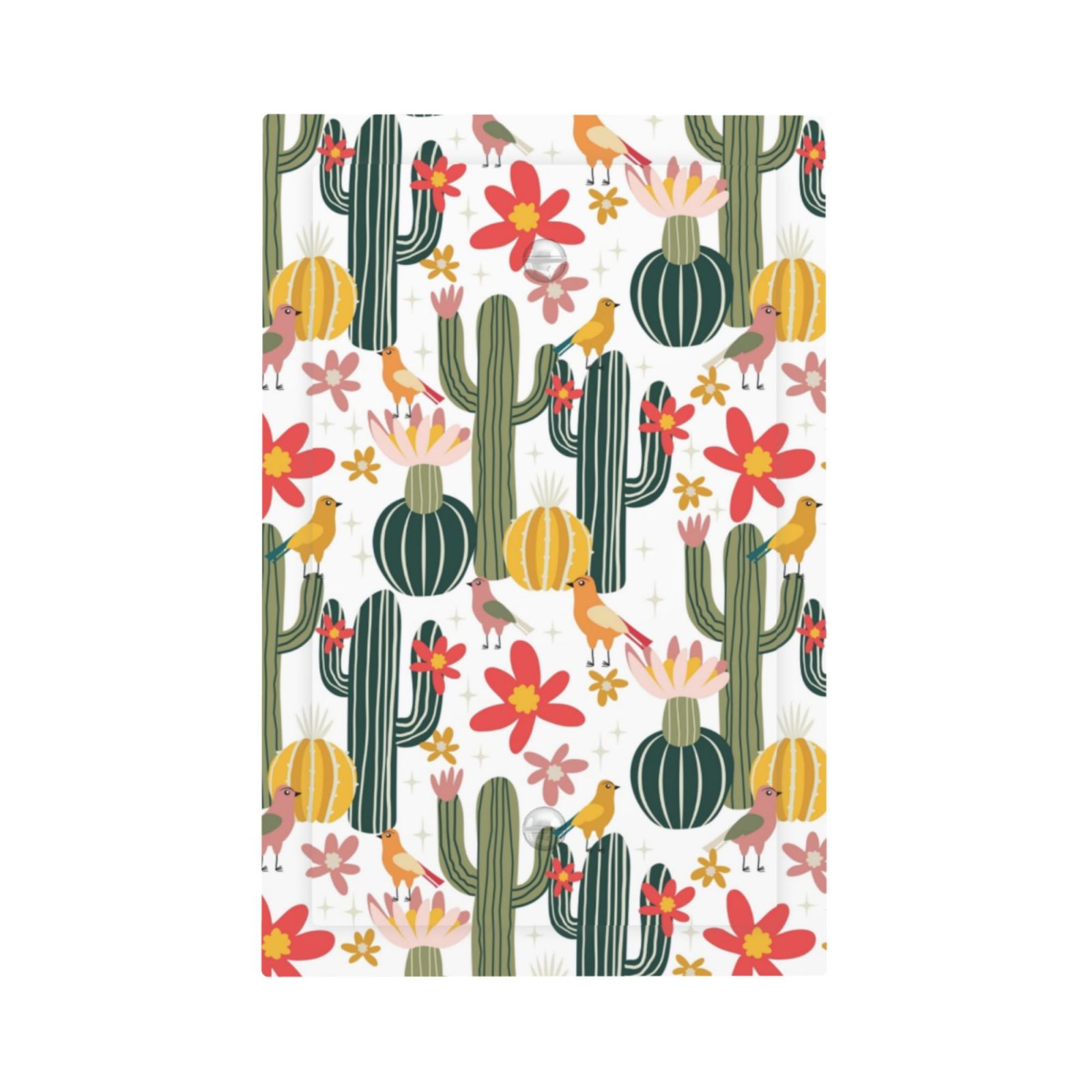 Disketp Summer Cactus With Blooming Decorative Light Switch or Outlet