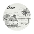 thumbnail image 1 of Disketp Summer Vacation Scene With Camping Van Small Mouse Pad 7.9x7.9 Inches,Washable Round Mousepad For Office Laptop Computer,Non-Slip Rubber Base Mouse Pads For Wireless Mouse, 1 of 9