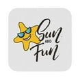 thumbnail image 1 of Disketp Sun And Fun Funny Coasters,6 Pcs Leather Coasters With Holder, Perfect Housewarming Hostess Gifts,Protect Furniture From Water Marks Scratch And Damage, 1 of 9