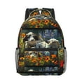 thumbnail image 1 of Disketp Sunflower Field Spotted Dog Backpack - Comfortable Daypack with The right laptop for you Spacious Main Compartment & other poket - {designName} print, 1 of 6