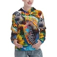 thumbnail image 1 of Disketp Sunflower Turtle Womens Casual Hoodies Crew Neck Long Sleeve Sweatshirts Pullover Tops-Small, 1 of 7