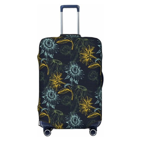Disketp Sunflowers Elastic Travel Luggage Cover Travel Suitcase Protective Cover For Trunk Case Apply To 18''-32'' Suitcase Cover-Small