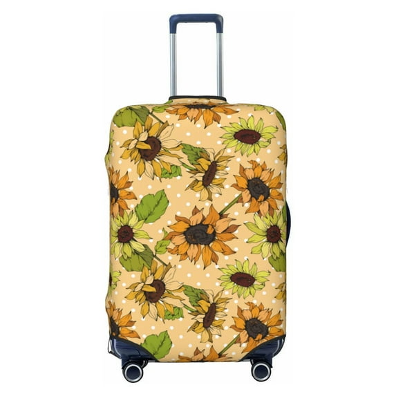 Disketp Sunflowers Elastic Travel Luggage Cover Travel Suitcase Protective Cover For Trunk Case Apply To 18''-32'' Suitcase Cover-