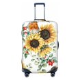thumbnail image 1 of Disketp Sunflowers Leaves And Birds Elastic Travel Luggage Cover Travel Suitcase Protective Cover For Trunk Case Apply To 18''-32'' Suitcase Cover (Luggage not included)-Small, 1 of 9