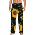 thumbnail image 1 of Disketp Sunflowers Men'S Pajama Pants - Ultra Soft Fleece Sleep And Lounge Pants (Size: S-Xxl), 1 of 9