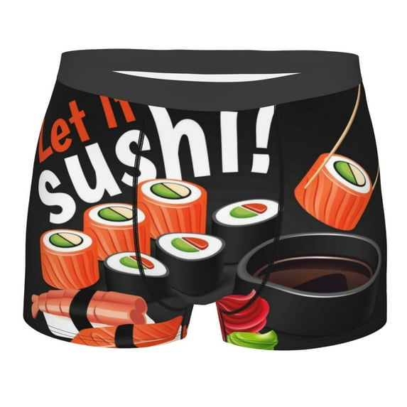 Disketp Sushi Men'S Boxer Briefs,Soft And Breathable Cotton Underwear With Comfortflex Waistband