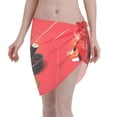 thumbnail image 1 of Disketp Sushi Women Swimsuit Cover Up Short Chiffon Summer Beach Sarong Bikini Wrap Skirt Bathing Suit, 1 of 7