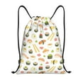 thumbnail image 1 of Disketp Sushi and Rolls Drawstring Backpack Drawstring Gym Bags Draw String Bags for Sports, Gym, Travel, Swimming, Beach-Medium, 1 of 6