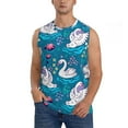 thumbnail image 1 of Disketp Swan On The Pond Sleeveless Tshirts for Men, Muscle Shirts for Men Dry Fit Tank Top-Small, 1 of 5