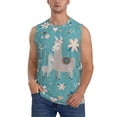 thumbnail image 1 of Disketp Teal Mama Llama Sleeveless Tshirts For Men, Muscle Shirts For Men Dry Fit Tank Top-Small, 1 of 8