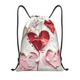 thumbnail image 1 of Disketp Textured Heart Abstract Art Drawstring Backpack Drawstring Gym Bags Draw String Bags for Sports, Gym, Travel, Swimming, Beach-Small, 1 of 6