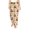 thumbnail image 1 of Disketp Thanksgiving With Turkey for Women's Pajama Pants - Ultra Soft Fleece Sleep and Lounge Pants (Size: S-3XL)-Small, 1 of 6