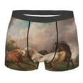 thumbnail image 1 of Disketp Three Horses Oil Painting Men'S Boxer Briefs,Soft And Breathable Cotton Underwear With Comfortflex Waistband, 1 of 9