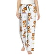 thumbnail image 1 of Disketp Tigers Go In For Sports Print Women'S Comfy Pajama Pants Casual Drawstring Palazzo Lounge Wide Leg Pants, 1 of 9