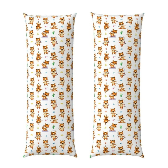 Disketp Tigers go in for Sports Print Body Pillow Cover - Super Soft 20x54 Body Pillow Case,Long Side Hidden Zipper