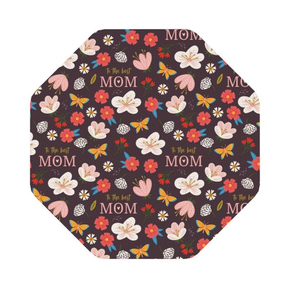 Disketp To The Best Mom Funny Coasters,4 Pcs Leather Coasters With Holder, Perfect Housewarming Hostess Gifts,Protect Furniture From Water Marks Scratch And Damage