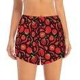 thumbnail image 1 of Disketp Tomatoes And Chili Print Women's Shorts Workout Shorts for Athletic Gym Running Shorts with Phone Pockets Small, 1 of 8
