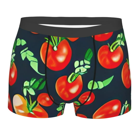 Disketp Tomatoes Men'S Boxer Briefs,Soft And Breathable Cotton Underwear With Comfortflex Waistband