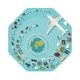 thumbnail image 1 of Disketp Travelling On Airplane Funny Coasters,4 Pcs Leather Coasters With Holder, Perfect Housewarming Hostess Gifts,Protect Furniture From Water Marks Scratch And Damage, 1 of 9