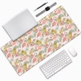 thumbnail image 1 of Disketp Tropical Flamingo Pineapple Gaming Mouse Mat Long Extended Mouse Pad Desk Mat Non-Slip Rubber Mice Pads Stitched Edges(315.5 x 16 x 0.12 Inches), 1 of 8