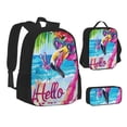 thumbnail image 1 of Disketp Tropical Flamingo Summer Large Capacity Backpack Lunch Bag Pencil Case Combination 3 Piece Set for Student, 1 of 7