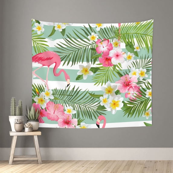 Disketp Tropical Flamingo Tapestry 60x51 InchesTapestry for Living Room Bedroom Home