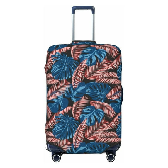 Disketp Tropical Leaves Elastic Travel Luggage Cover Travel Suitcase Protective Cover For Trunk Case Apply To 18''-32'' Suitcase Cover-Small