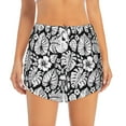 thumbnail image 1 of Disketp Tropical Leaves Print Women's Shorts Workout Shorts for Athletic Gym Running Shorts with Phone Pockets Small, 1 of 8