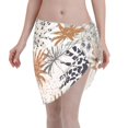 thumbnail image 1 of Disketp Tropical Leaves Women Swimsuit Cover Up Short Chiffon Summer Beach Sarong Bikini Wrap Skirt Bathing Suit, 1 of 7