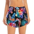 thumbnail image 1 of Disketp Tropical Palm Leaves Print Women's Shorts Workout Shorts for Athletic Gym Running Shorts with Phone Pockets X-Large, 1 of 8