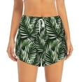 thumbnail image 1 of Disketp Tropical Palm Leaves1 Print Women's Shorts Workout Shorts for Athletic Gym Running Shorts with Phone Pockets XX-Large, 1 of 8