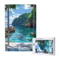 thumbnail image 1 of Disketp Tropical Paradise Window View Custom Puzzle Personalized Puzzles 1000 Pieces, Customized Picture Puzzle for Adult and Teens((29.5×19.7in, Vertical), 1 of 9