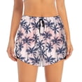 thumbnail image 1 of Disketp Tropics Palm Trees Print Women's Shorts Workout Shorts for Athletic Gym Running Shorts with Phone Pockets Large, 1 of 8