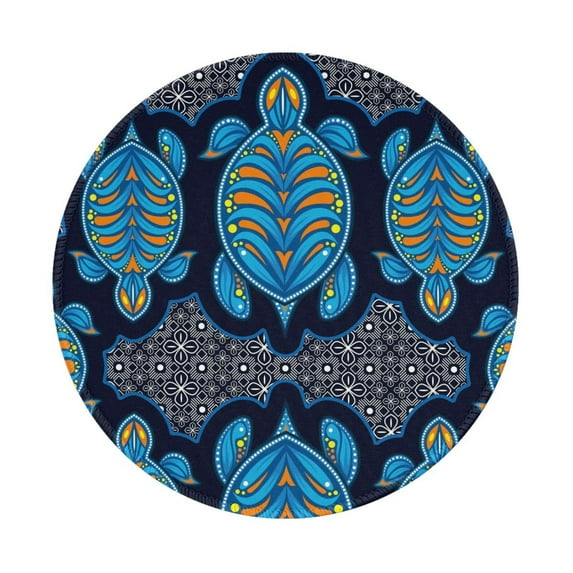 Disketp Turtle Small Mouse Pad 7.9x7.9 Inches,Washable Round Mousepad For Office Laptop Computer,Non-Slip Rubber Base Mouse Pads For Wireless Mouse