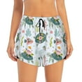 thumbnail image 1 of Disketp Turtle and Sea Life Print Women's Shorts Workout Shorts for Athletic Gym Running Shorts with Phone Pockets, 1 of 8