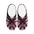 thumbnail image 1 of Disketp USA Eagle with Spread Wings Women's Men's Slippers Plush Slip-On House Slipper for Winter Indoor Soft Cushion Non-slip Fluffy Slides Slippers-11, 1 of 7