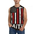 thumbnail image 1 of Disketp USA Flag Cross Sleeveless Tshirts for Men, Muscle Shirts for Men Dry Fit Tank Top-3X-Large, 1 of 5