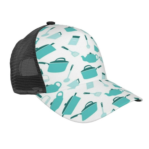 Disketp Utensiles Print Trucker Hat Men Women - Mesh Baseball SnapBack Cap