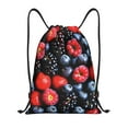 thumbnail image 1 of Disketp Variety Of Fruits And Berries Drawstring Backpack Drawstring Gym Bags Draw String Bags for Sports, Gym, Travel, Swimming, Beach-Small, 1 of 6