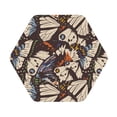 thumbnail image 1 of Disketp Vector Butterflies Funny Coasters,4 Pcs Leather Coasters With Holder, Perfect Housewarming Hostess Gifts,Protect Furniture From Water Marks Scratch And Damage, 1 of 9