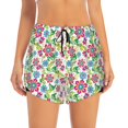 thumbnail image 1 of Disketp Vector Mexican Otomi Style Bright Print Women's Shorts Workout Shorts for Athletic Gym Running Shorts with Phone Pockets Small, 1 of 8