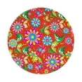 thumbnail image 1 of Disketp Vector Mexican Otomi Style Bright Small Mouse Pad 7.9x7.9 Inches,Washable Round Mousepad For Office Laptop Computer,Non-Slip Rubber Base Mouse Pads For Wireless Mouse, 1 of 8
