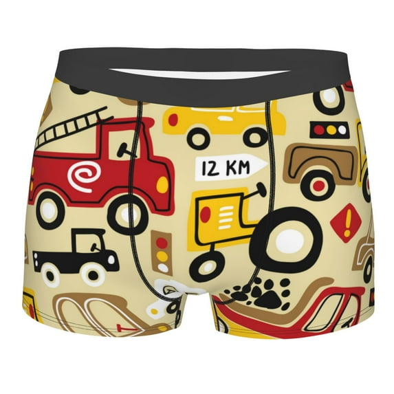 Disketp Vehicles Men'S Boxer Briefs,Soft And Breathable Cotton Underwear With Comfortflex Waistband