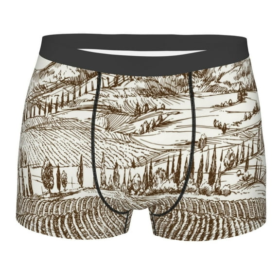 Disketp Vineyard Landscape 1 Men'S Boxer Briefs,Soft And Breathable Cotton Underwear With Comfortflex Waistband
