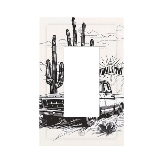 Disketp Vintage Cactus Pickup Decorative Light Switch or Outlet Wall
