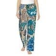thumbnail image 1 of Disketp Vintage Floral Butterflies Print Women'S Comfy Pajama Pants Casual Drawstring Palazzo Lounge Wide Leg Pants, 1 of 9